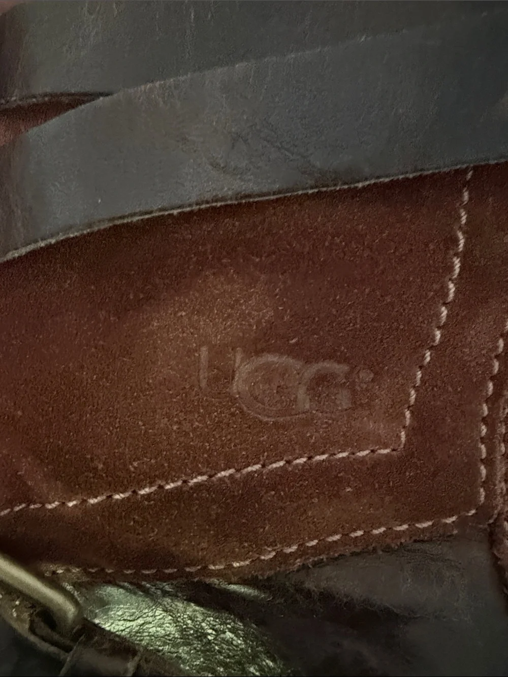 UGG Deanna Suede Moto Boots Chestnut Brown Womens 7.5 Fall Leather